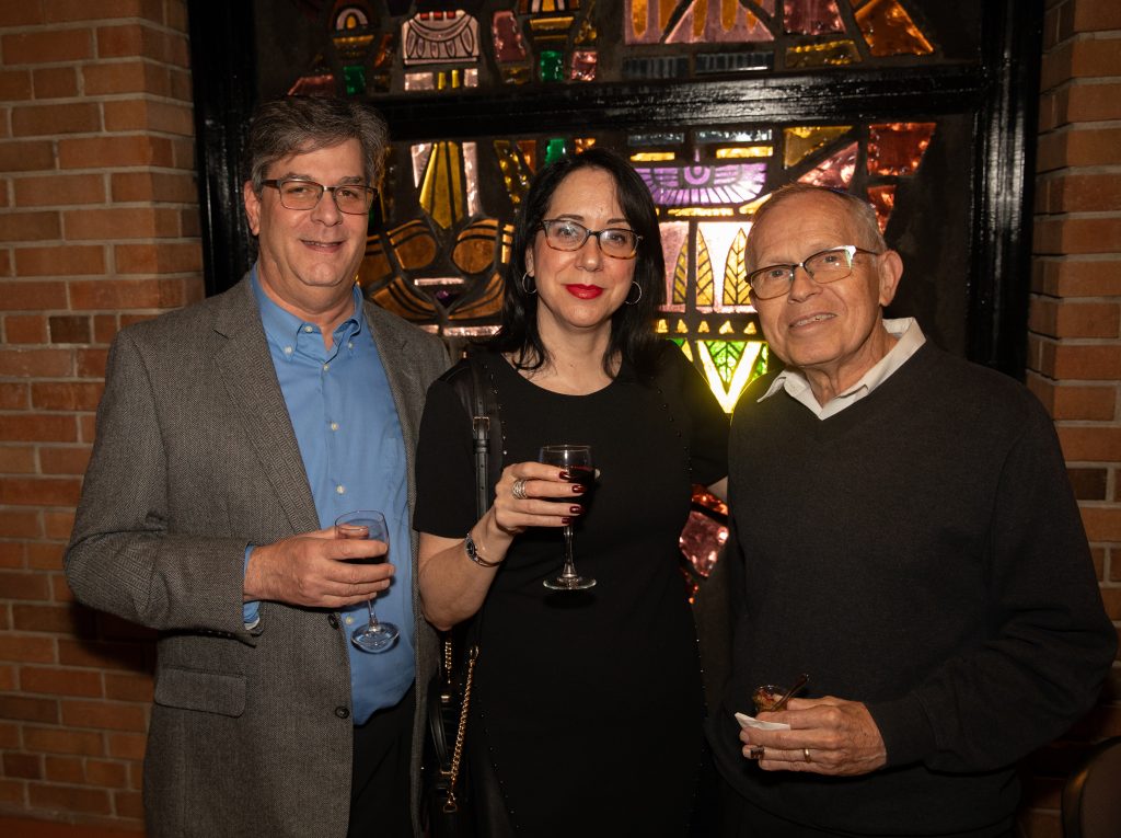 Dale Guralnick, Preschool Director Claudine Guralnick, and Morris Applebaum