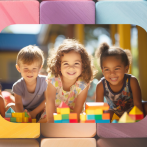 Three kindergarten children