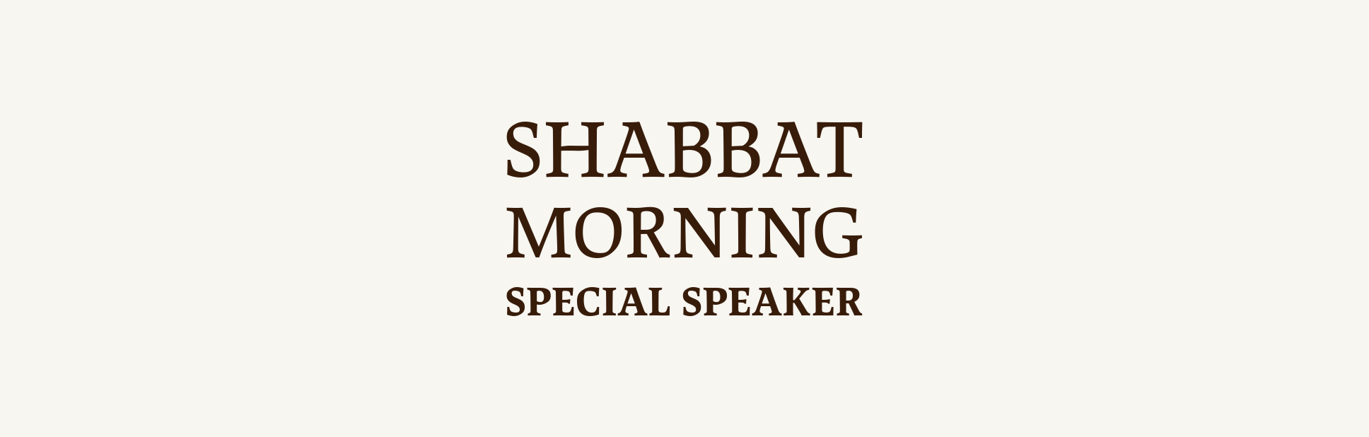 Special Shabbat Speaker Ori Ben-Herzel